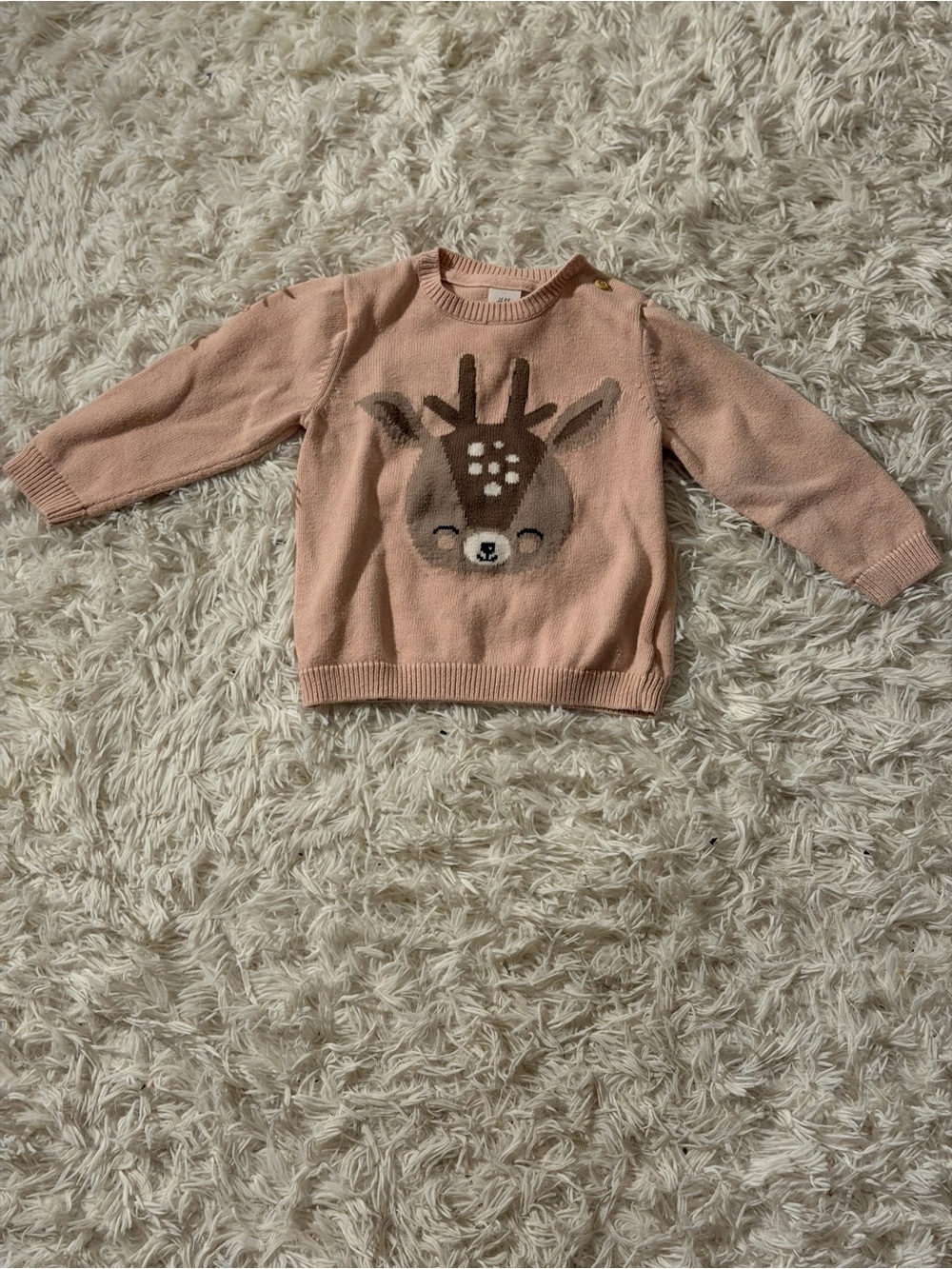 Pink Deer Sweater Top